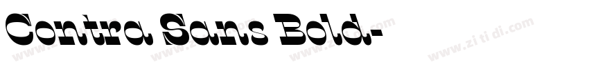 Contra Sans Bold字体转换